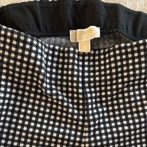 Michael Michael Kors Black and White Checkered Pants Side Zip